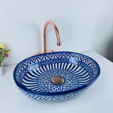 MyTindy ZOL - Oval - Moroccan Ceramic Sink, view 3