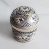 MyTindy Blue Moroccan Ceramic Pot with Metal, view 3