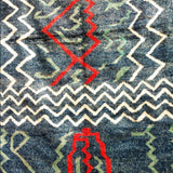 MyTindy Blue Red and White Moroccan Rug, view 3
