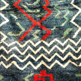 MyTindy Blue Red and White Moroccan Rug, view 4
