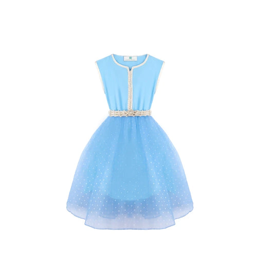 MyTindy Blue star Moroccan kaftan for girls kids