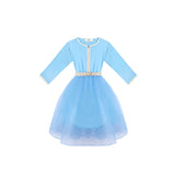 MyTindy Blue star Moroccan kaftan for girls kids, view 4