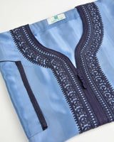 MyTindy Blue striped Moroccan Gandoura Jellaba for men, view 2