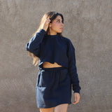 MyTindy Blue Skirt & Crop Top Set, view 2