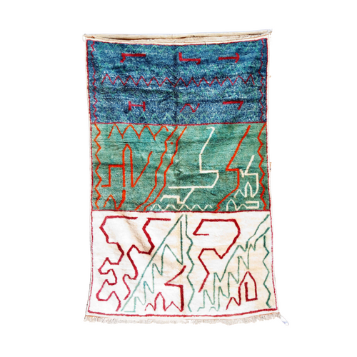 MyTindy Blue Tones Moroccan Rug