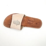 MyTindy Blush Pink Real Leather Sandals with Hamsa, view 4