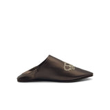 MyTindy BOOSH ROYALE MOCHA Leather Moroccan Slippers, view 2