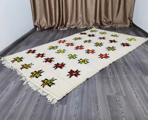 MyTindy Boujaad Moroccan Rug - Handmade Berber Wool Carpet Elevate Your Home Decor with Stylish Colorful Elegance