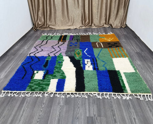 MyTindy Boujaad Moroccan Rug - Authentic Handmade Berber Wool Carpets for Chic Home Decor
