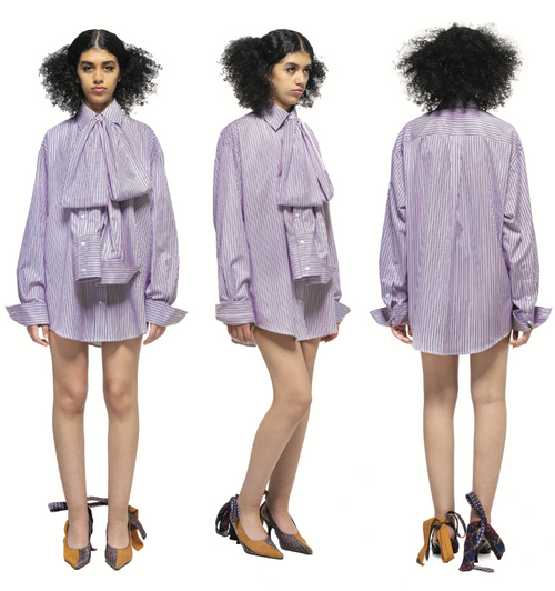 MyTindy BOW TIES SLEEVES DRESS SHIRT