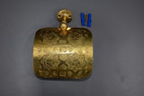 MyTindy Brass Engraved Toilet Paper Holder, Unlacquered Brass Finish, Unique Artisan Handcrafted Toilet Roll Hanger, view 3