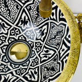 MyTindy VOB - Brass - Moroccan Ceramic Sink, view 3
