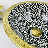 MyTindy VOB - Brass - Moroccan Ceramic Sink, view 4