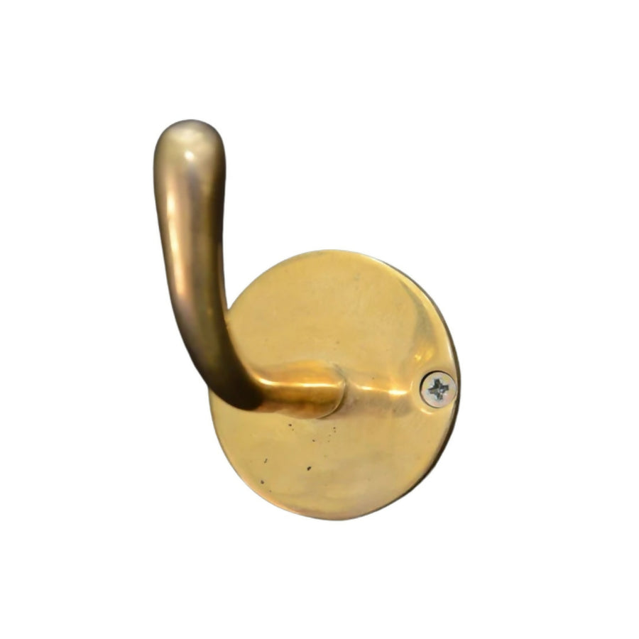 MyTindy Brass Wall Hook, Unlacquered Brass Towel Hooks, Solid Brass Hanging Hook, Bathroom Hooks, Small Hooks