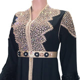 MyTindy Bronze and Black Modern Winter Kaftan, view 2