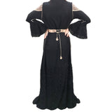 MyTindy Bronze and Black Modern Winter Kaftan, view 3