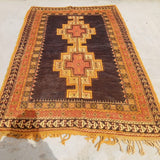 MyTindy Brown and Orange Ait Ouawzkit Kilim Rug, view 3
