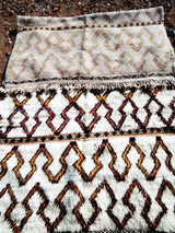 MyTindy Brown and White Moroccan Rug, view 4