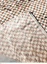 MyTindy Brown Checkboard Moroccan Rug, view 3