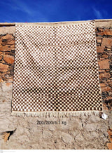 MyTindy Brown Checkboard Moroccan Rug, view 4