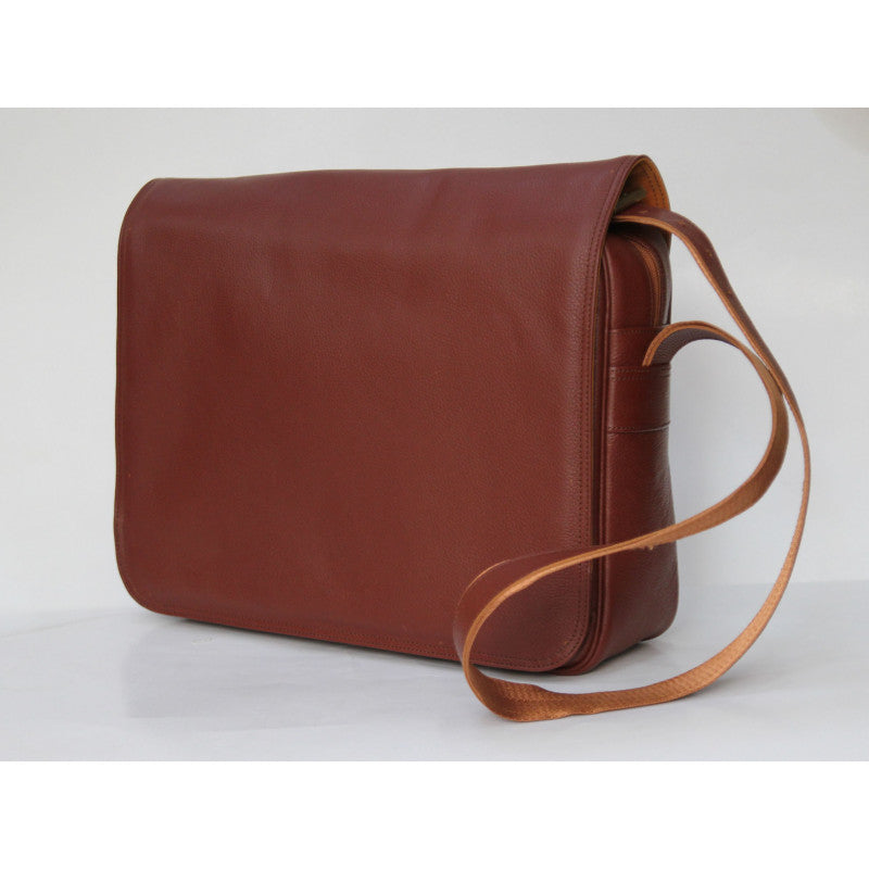 MyTindy Brown handmade leather computer bag
