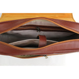 MyTindy Brown handmade leather computer bag, view 2