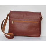 MyTindy Brown handmade leather computer bag, view 3