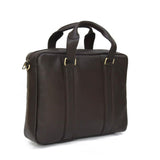 MyTindy Brown handmade leather computer bag, view 2