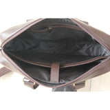 MyTindy Brown handmade leather computer bag, view 3