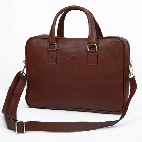 MyTindy Brown handmade leather computer bag