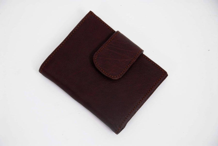 MyTindy Brown Handmade Leather Wallet For Men