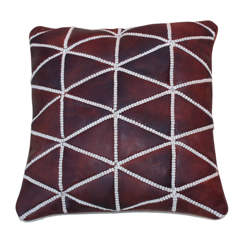 MyTindy Brown Leather Pillowcase