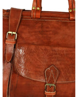 MyTindy Brown Leather Travel Bag, view 4