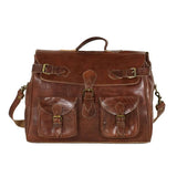 MyTindy Brown leather travel bag, view 2