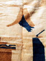MyTindy Brown and Beige Pattern Moroccan Rug, view 3