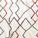 MyTindy Brown, Red & White Beni Ourain Moroccan Rug, view 4