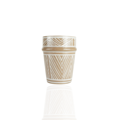 MyTindy Brown & White Espresso Moroccan Cups