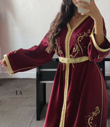 MyTindy Brugundy Moroccan Caftan, view 2
