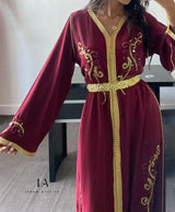 MyTindy Brugundy Moroccan Caftan, view 4