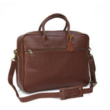 MyTindy BRUNO - Brown Genuine Handmade leather briefcase - Leather satchel, view 2