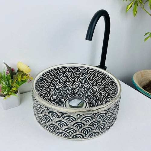 MyTindy VAS - Brass - Moroccan Ceramic Sink