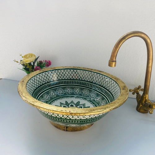 MyTindy VAD - Brass - Moroccan Ceramic Sink