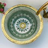 MyTindy VAD - Brass - Moroccan Ceramic Sink, view 4