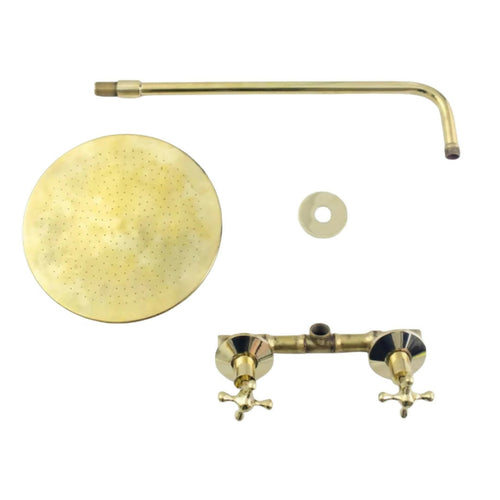 MyTindy Built In Moroccan Unlacquered Brass Shower System