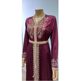 MyTindy Burgundy Bell Shaped Kaftan, view 4