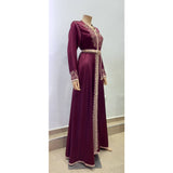 MyTindy Burgundy Bell Shaped Kaftan, view 5