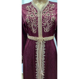 MyTindy Burgundy Bell Shaped Kaftan, view 6