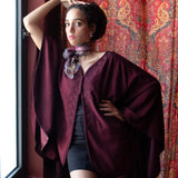 MyTindy Burgundy Classic Lady Cape, view 3