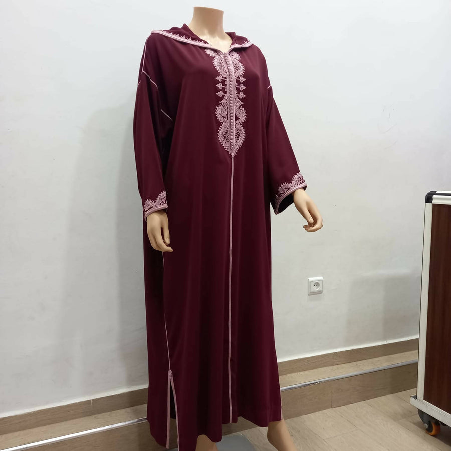 MyTindy Burgundy Djellaba