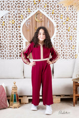 MyTindy Burgundy jumpsuit, view 2